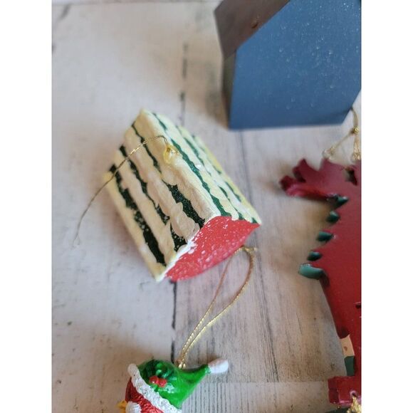 Red cardinal bird birdhouse variety set ornament Xmas - Picture 14 of 14